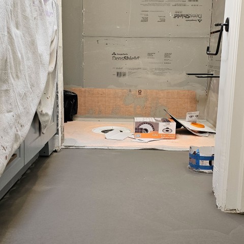 Project Bathroom remodeling, turquoise and gold subway, Castle Rock, CO ' image - ' 14