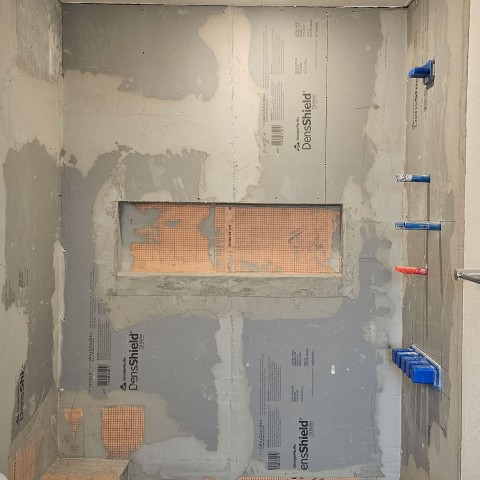 Project Bathroom remodeling, black and white, rhombus tiles, Castle Rock, Colorado ' image - ' 15