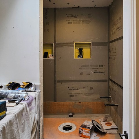 Project Bathroom remodeling, turquoise and gold subway, Castle Rock, CO ' image - ' 19