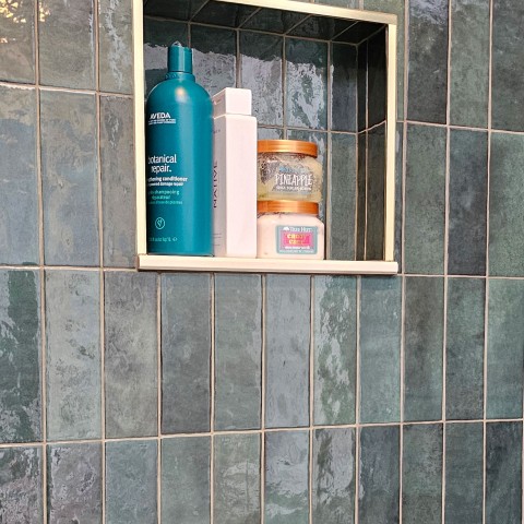 Project Bathroom remodeling, turquoise and gold subway, Castle Rock, CO ' image - ' 32