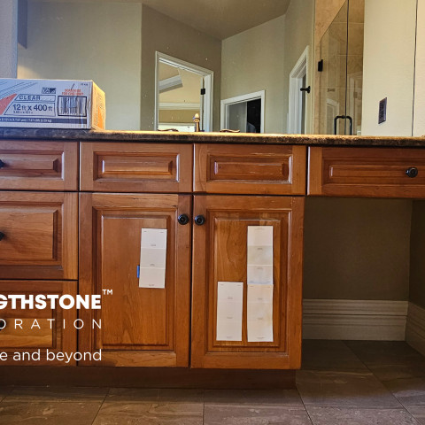 Project Bathroom renovation, cabinets, tub to free standing tub, Castle Rock, Colorado ' image - ' 3