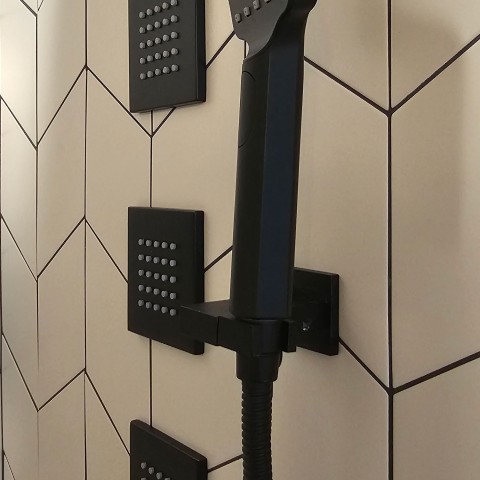 Project Bathroom remodeling, black and white, rhombus tiles, Castle Rock, Colorado ' image - ' 21