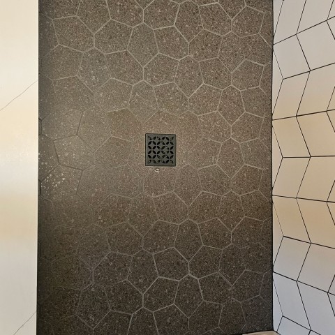 Project Bathroom remodeling, black and white, rhombus tiles, Castle Rock, Colorado ' image - ' 19