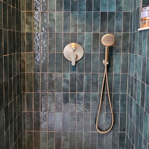 Project Bathroom remodeling, turquoise and gold subway, Castle Rock, CO ' image - ' 41