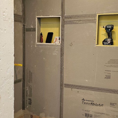 Project Bathroom remodeling, turquoise and gold subway, Castle Rock, CO ' image - ' 16