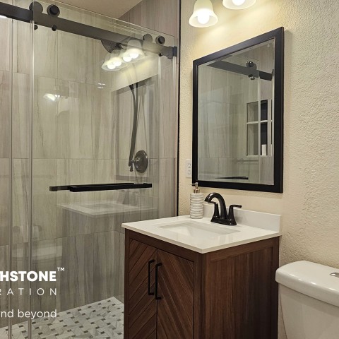 Project Half bath turned to full bath remodeling, Castle Pines, Colorado ' image - ' 66