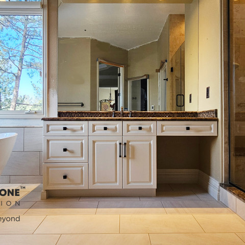 Project Bathroom renovation, cabinets, tub to free standing tub, Castle Rock, Colorado ' image - ' 11