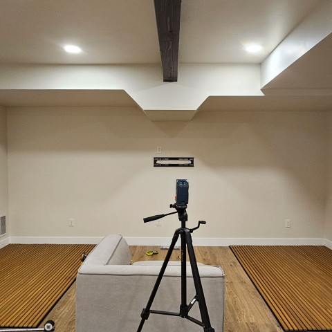 Project Basement wall slats, entertainment area, Elizabeth, Colorado ' image - ' 4