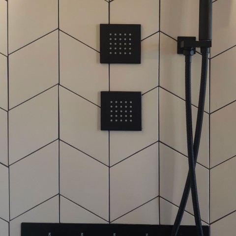 Project Bathroom remodeling, black and white, rhombus tiles, Castle Rock, Colorado ' image - ' 29
