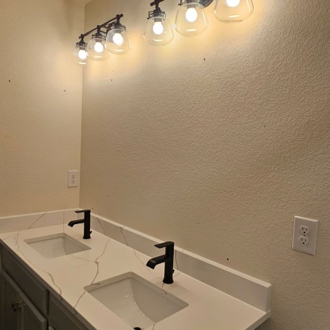 Project Bathroom remodeling, black and white, rhombus tiles, Castle Rock, Colorado ' image - ' 7