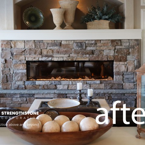 Project Fireplace stucco stone, Castle Rock, Colorado ' image - ' 2