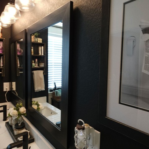 Project Bathroom remodeling, black and white, rhombus tiles, Castle Rock, Colorado ' image - ' 37