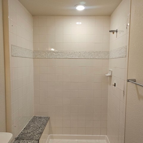 Project Bathroom remodeling, black and white, rhombus tiles, Castle Rock, Colorado ' image - ' 11