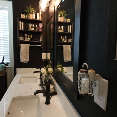 Project Bathroom remodeling, black and white, rhombus tiles, Castle Rock, Colorado ' image - ' 36